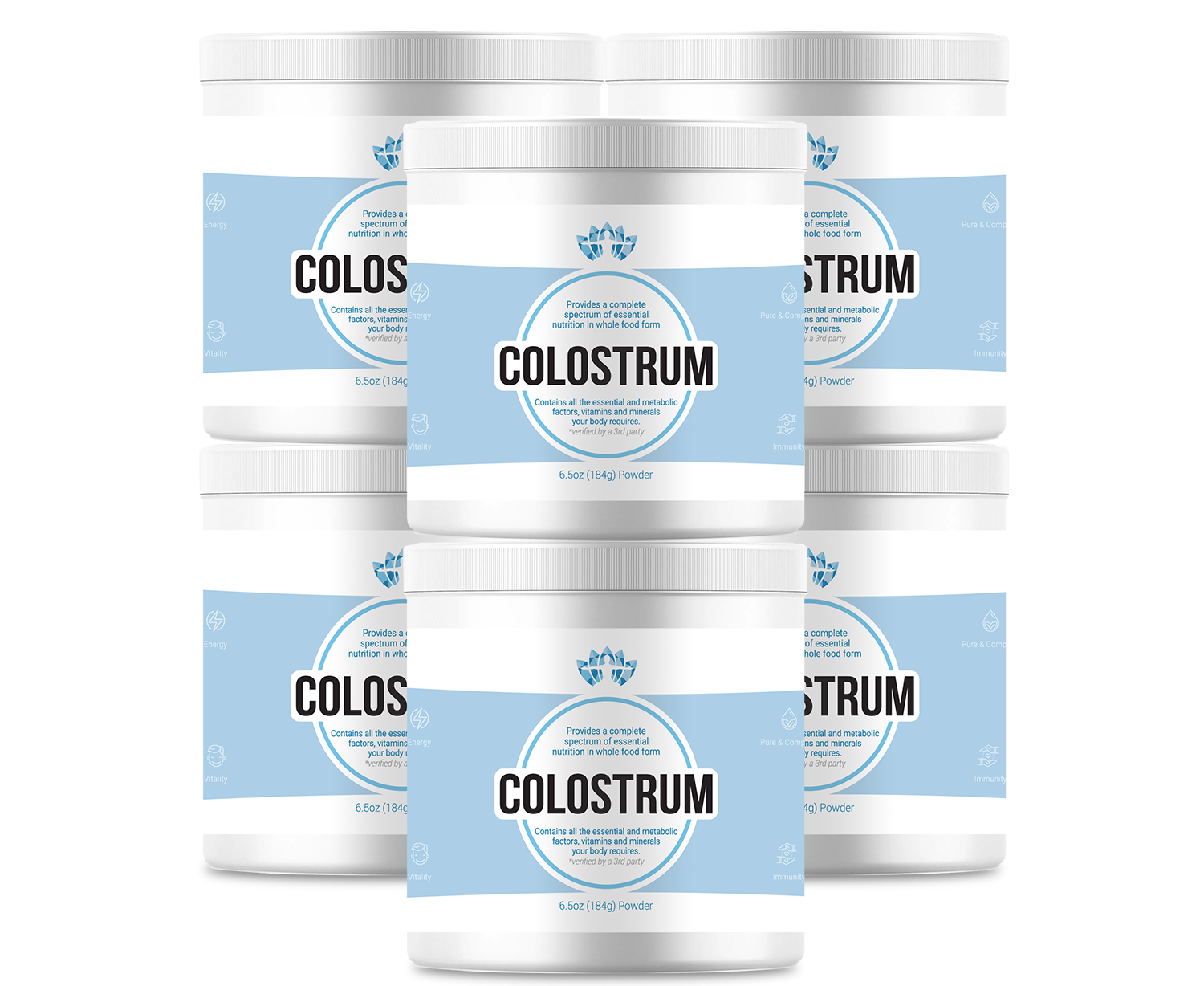 6 bottles of colostrum. Colostrum benefits have been proven to boost your immunity and provide optimum health. Colostrum is delicious and can be used in your favourite smoothie recipe.